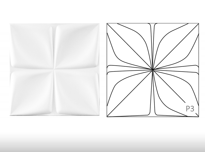 Painel decorativo de parede 3D GS - Aryl