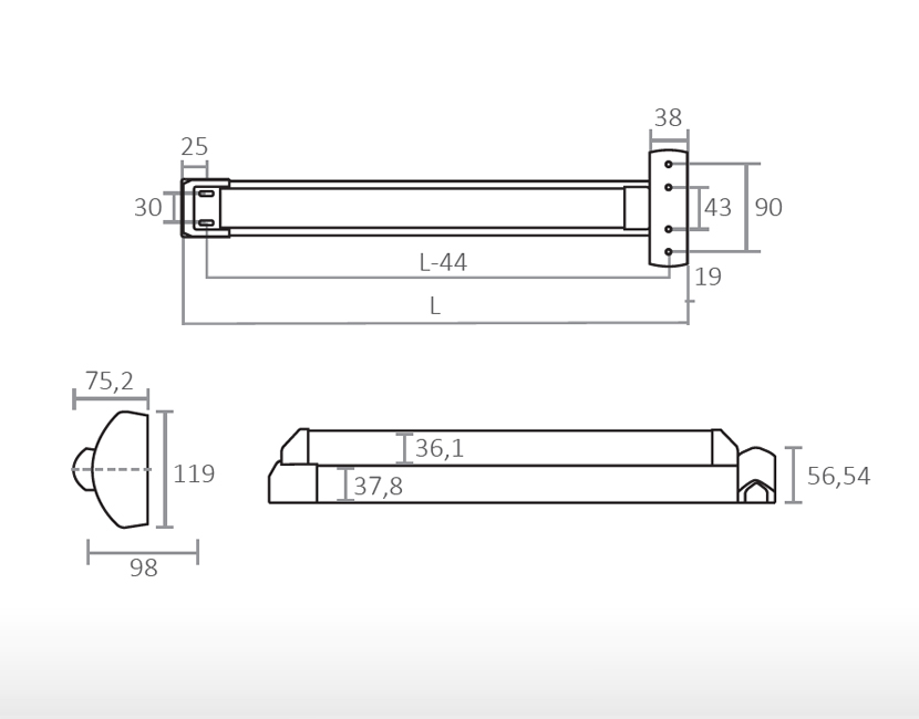 Barra anti-pânico 1 Folha |  FAST TOUCH